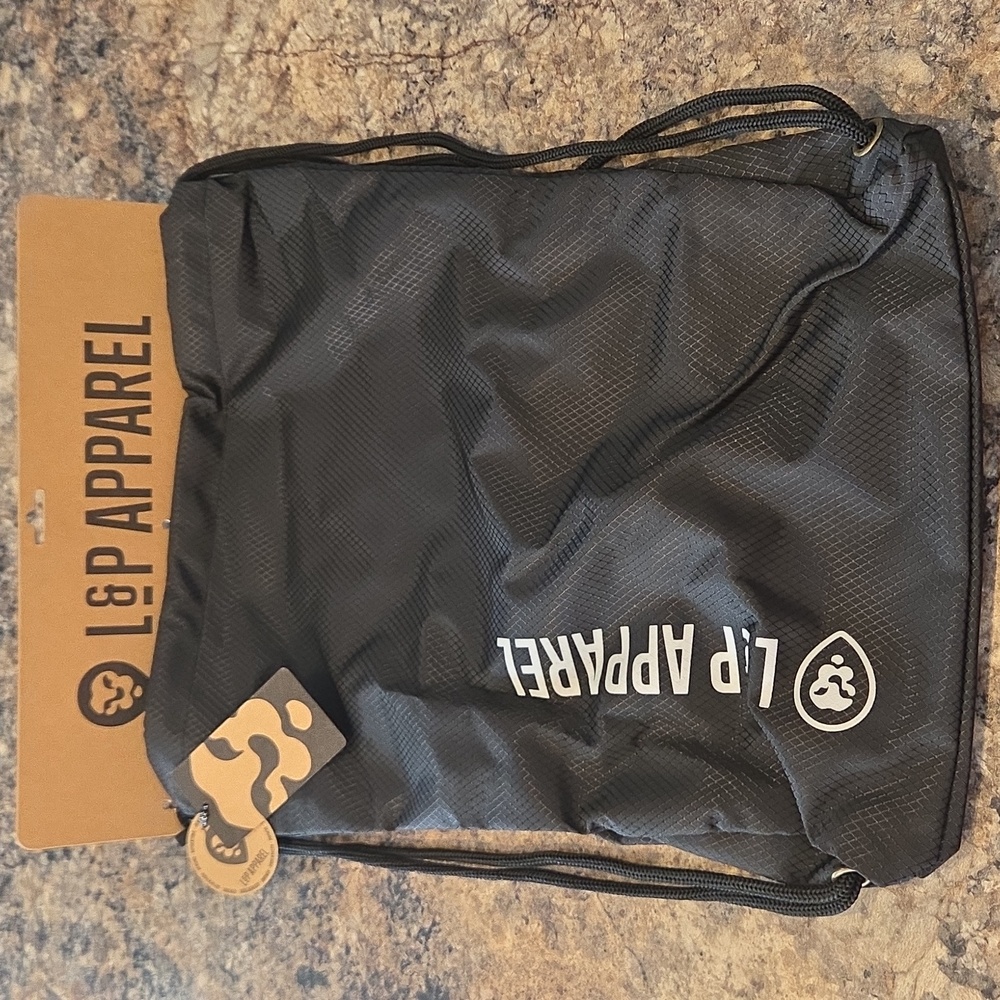 L&P Apparel NEW Black Drawstring Bag